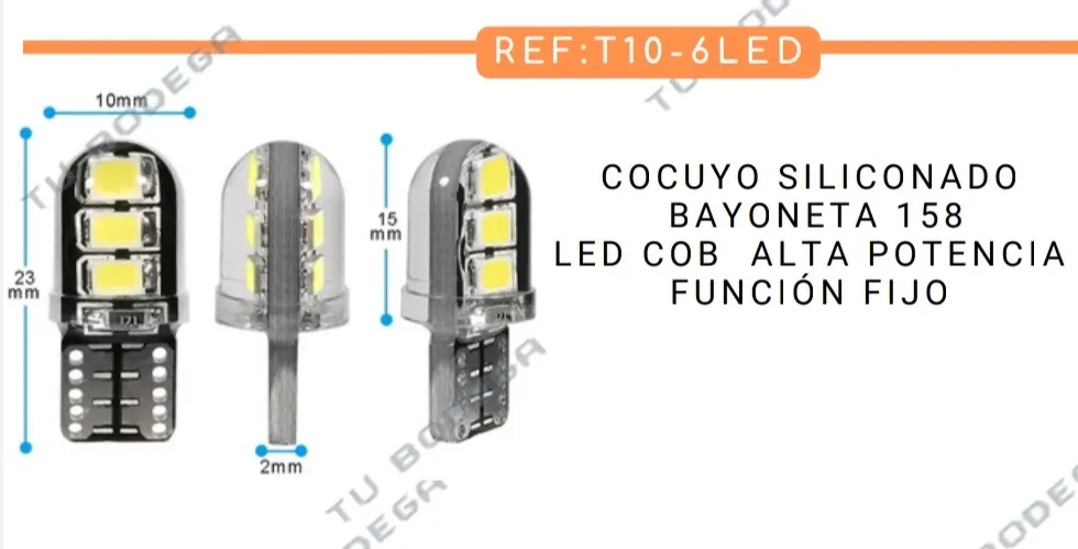 Referencia T10-6LED iluminación LED